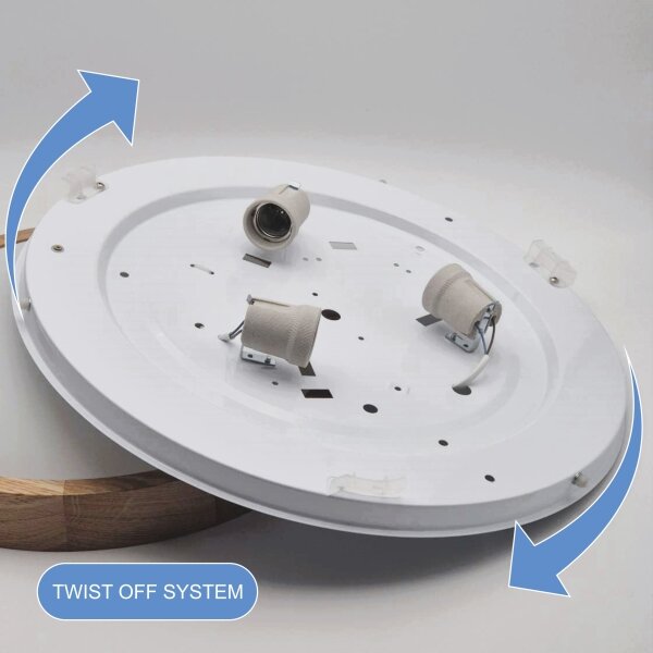 Brilagi-LED RGBW stmievateľné stropné svietidlo CARVALHO SLIM 3xE27/9W/230V Wi-Fi dub pr. 47