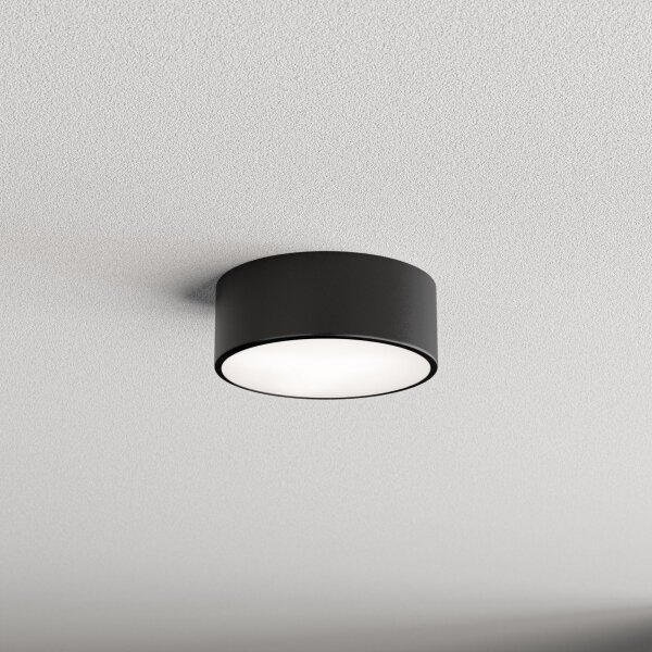 Kúpeľňové stropné svietidlo CLEO 1xE27/24W/230V pr. 20 cm čierna IP54