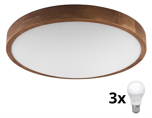 Brilagi - LED Stropné svietidlo CARVALHO SLIM 3xE27/60W/230V dub čerešňa pr. 47 cm