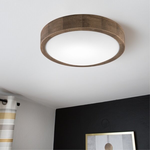Brilagi - LED Stropné svietidlo CARVALHO SLIM 1xE27/60W/230V dub orech pr. 27 cm