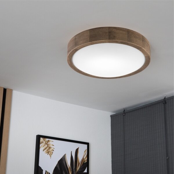 Brilagi - LED Stropné svietidlo CARVALHO SLIM 1xE27/60W/230V dub orech pr. 27 cm