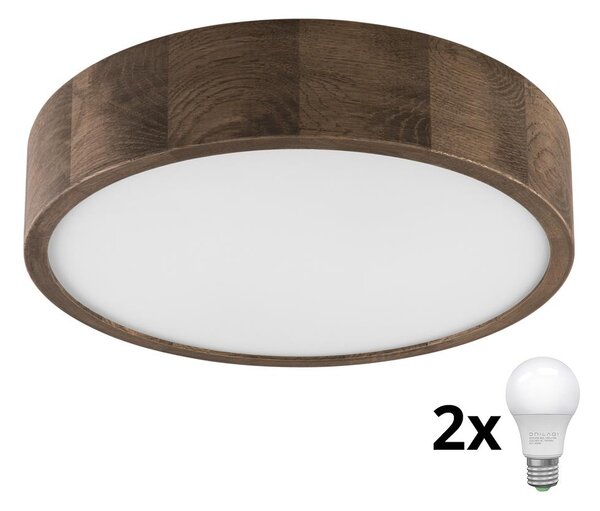 Brilagi - LED Stropné svietidlo CARVALHO 2xE27/60W/230V dub orech pr. 37 cm