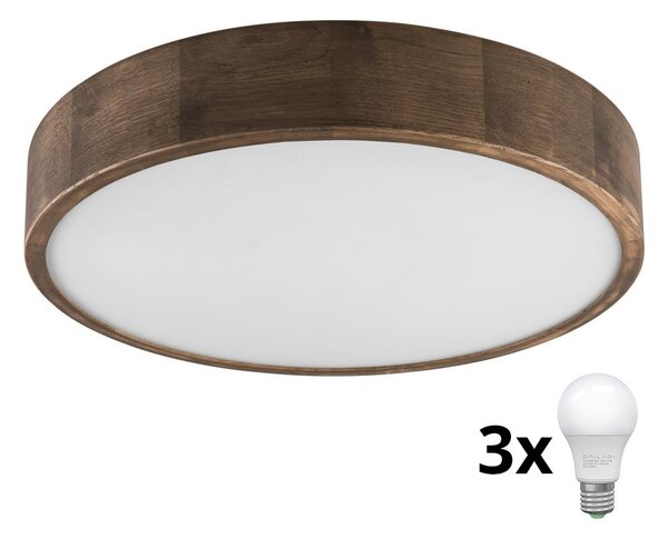Brilagi - LED Stropné svietidlo CARVALHO 3xE27/60W/230V dub orech pr. 47 cm