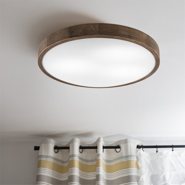Brilagi - LED Stropné svietidlo CARVALHO SLIM 3xE27/60W/230V dub orech pr. 47 cm
