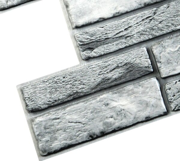 Obkladové panely 3D PVC TP10019926, rozmer 955 x 476 mm, kameň sivý, GRACE