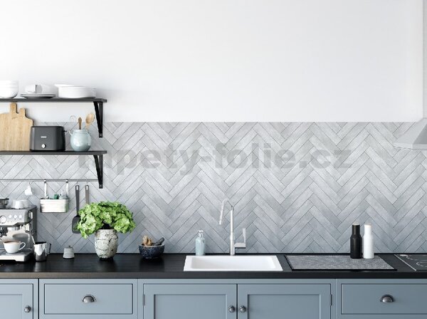 Dekoratívny obklad na stenu Ceramics 270-0176, rozmer 67,5 x 20 m, Chevron obklad sivý, D-C-WALL CERAMICS