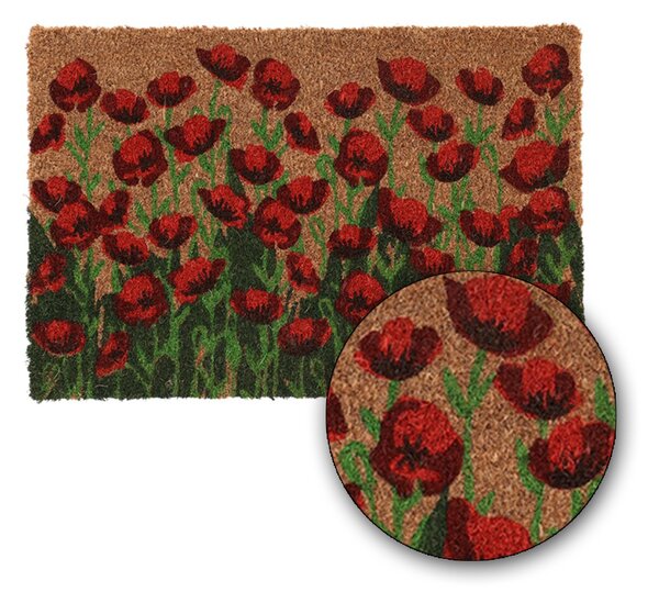 Vonkajšia rohožka Poppies, 60x40 cm