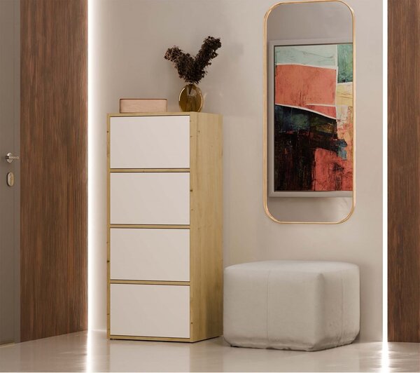 TP Living Komoda Alma 50 cm biela/dub artisan