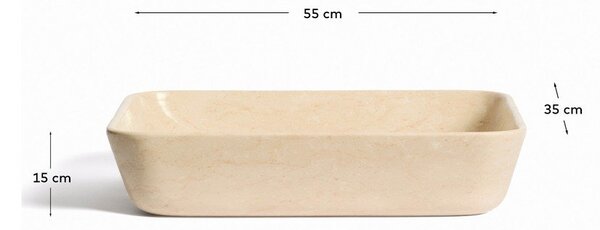 Béžové kamenné umývadlo 55x35 cm Darnen – Kave Home