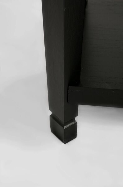 LivinHill Konzolový stolík Cesena 128 cm z masívu čierny