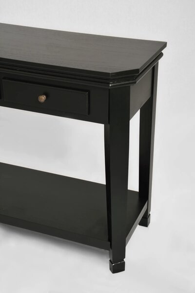 LivinHill Konzolový stolík Cesena 128 cm z masívu čierny