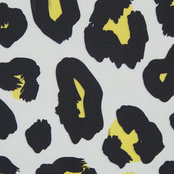Sada 2 vonkajších vankúšov čiernobiely polyester 45 x 45 cm leopardí vzor záhradná terasa