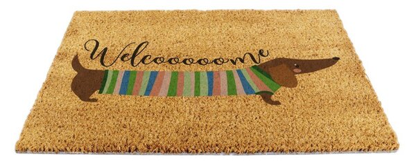 Rohožka z kokosového vlákna 40x60 cm Welcome Sausage Dog – Artsy Doormats