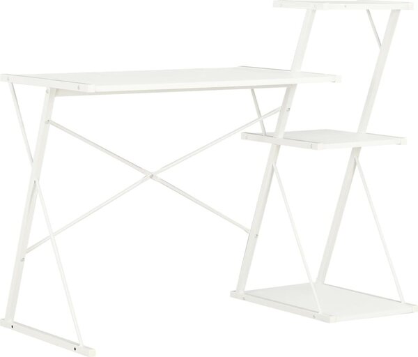 Maison Exclusive – písací stôl s policou, biely, 116 × 50 × 93 cm