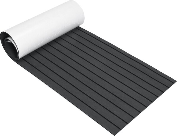 CAMTOA 240x60CMx6MM Šedá EVA pena Loď Jachta Samolepiaca podlahová krytina Deck Mat Pad