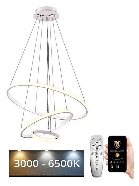 Brilagi - LED stmievateľný luster na lankách CIRCLE LED/90W/230V 3000-6500K + DO