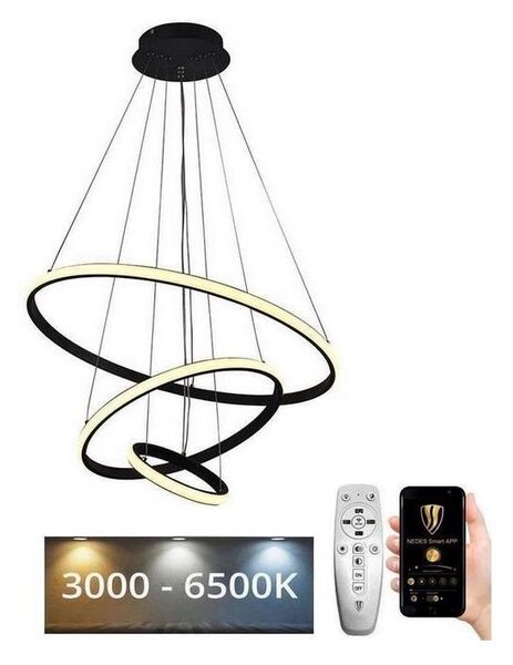 Brilagi - LED stmievateľný luster na lanku CIRCLE LED/90W/230V 3000-6500K + diaľkový ovládač