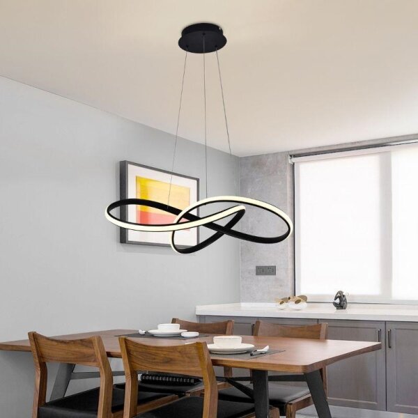 Brilagi - LED Stmievateľný luster na lanku COSMOWAVE LED/70W/230V čierna + DO