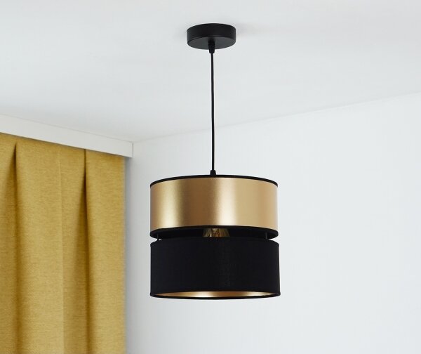 Brilagi - Luster na lanku ROYAL 1xE27/15W/230V pr. 25 cm čierna/zlatá