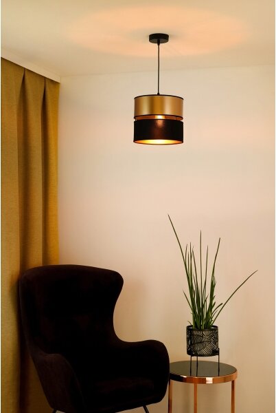 Brilagi - Luster na lanku ROYAL 1xE27/15W/230V pr. 25 cm čierna/zlatá