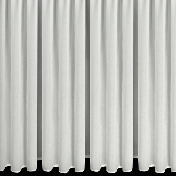 Dekorstudio Vianočná záclona s vyšívanými vločkami 350x160cm - biela