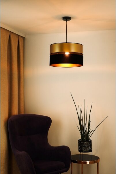 Brilagi - Luster na lanku ROYAL 1xE27/15W/230V pr. 40 cm čierna/zlatá