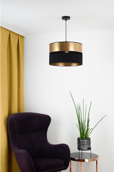 Brilagi - Luster na lanku ROYAL 1xE27/15W/230V pr. 40 cm čierna/zlatá