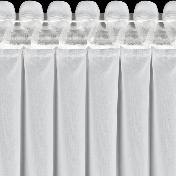 Dekorstudio Vianočná záclona s vyšívanými vločkami 350x160cm - biela