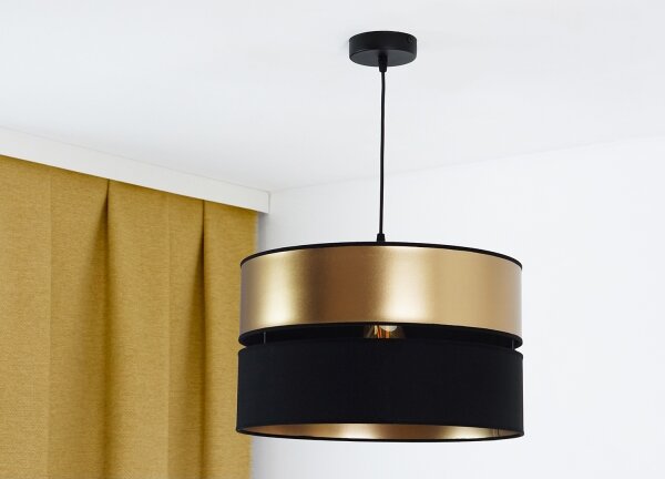 Brilagi - Luster na lanku ROYAL 1xE27/15W/230V pr. 40 cm čierna/zlatá
