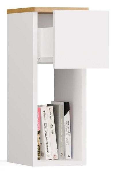 TP Living Nočný stolík GALAX 20 cm biely/dub artisan