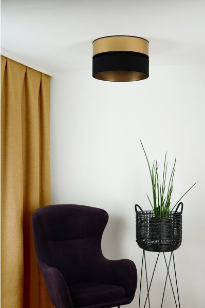 Brilagi - Stropné svietidlo ROYAL 1xE27/15W/230V pr. 40 cm čierna/zlatá