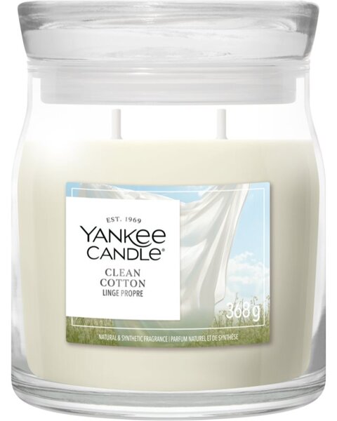 Yankee Candle Clean Cotton vonná sviečka Signature 368 g