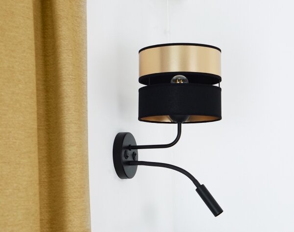Brilagi - Nástenná lampa ROYAL 1xE27/15W/230V + 1xG9/3W čierna/zlatá
