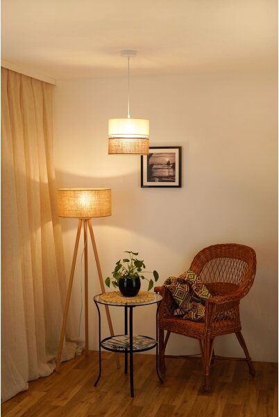 Brilagi - Luster na lanku ROYAL YUTE 1xE27/15W/230V pr. 25 cm béžová/krémová