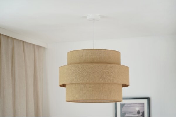 Brilagi - Luster na lanku SPACE YUTE 1xE27/15W/230V pr. 50 cm béžová/biela