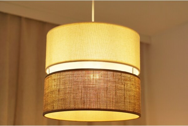 Brilagi - Luster na lanku ROYAL YUTE 1xE27/15W/230V pr. 25 cm béžová/krémová