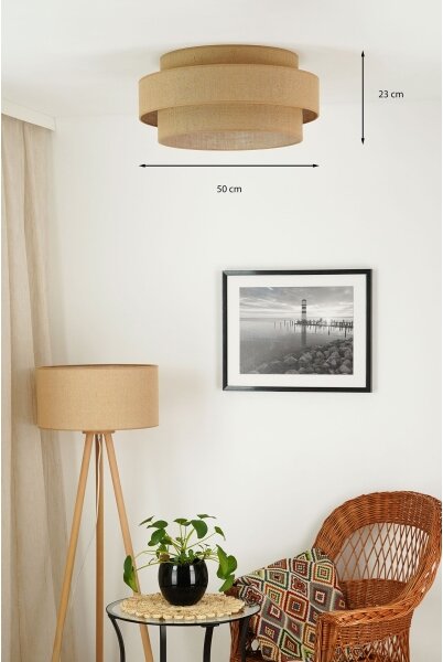 Brilagi - LED Stropné svietidlo SPACE YUTE LED/12W/230V pr. 50 cm béžová