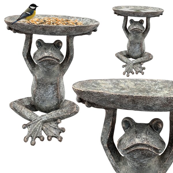 Napájadlo pre vtáky Frog2, 29,5x23 cm, magnézium, sivá