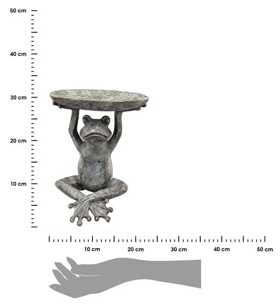 Napájadlo pre vtáky Frog2, 29,5x23 cm, magnézium, sivá