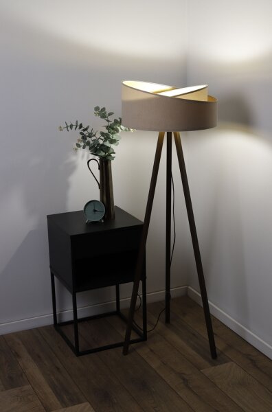 Stojacia lampa GALAXY 1xE27/60W/230V béžová/wenge