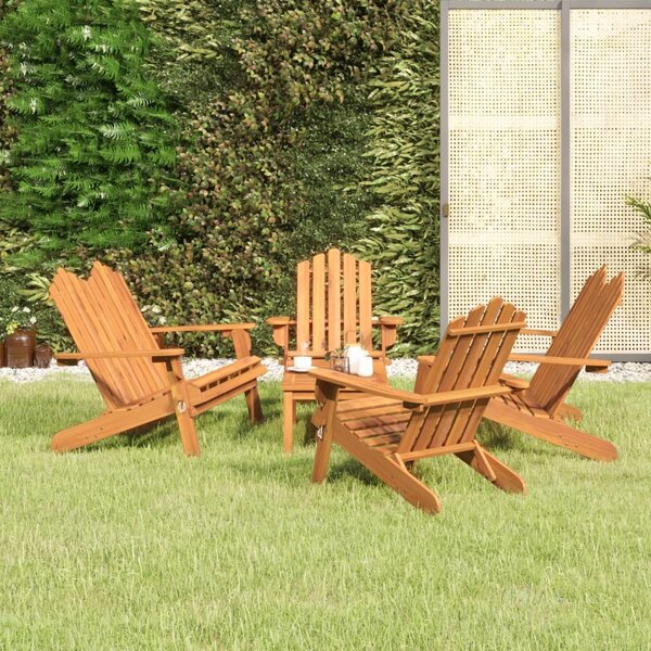 Maison Exclusive - 5-dielna záhradná sedacia súprava Adirondack akáciový masív