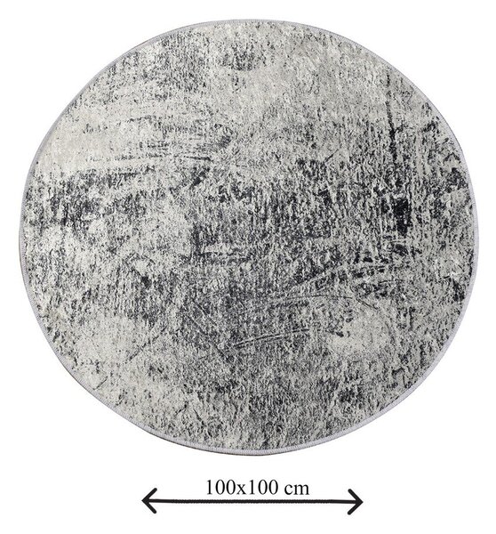 Sivá kúpeľňová predložka ø 100 cm Evidence – Foutastic