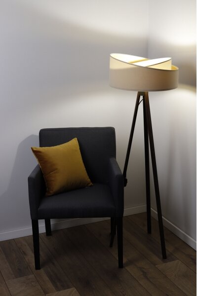 Stojacia lampa GALAXY 1xE27/60W/230V béžová/hnedá