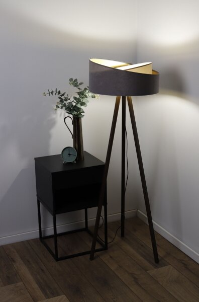 Stojacia lampa GALAXY 1xE27/60W/230V šedá/wenge