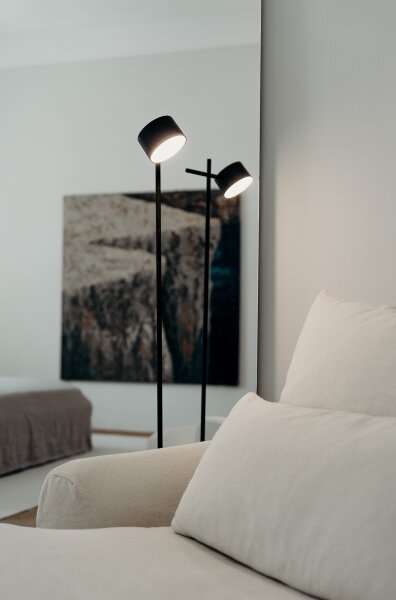 Osram - Stlmiteľná LED stojacia lampa DECOR KYOTO LED/12W/230V čierna