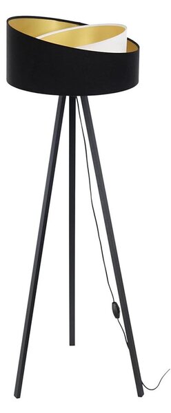 Stojacia lampa GALAXY 1xE27/60W/230V čierná/biela/wenge