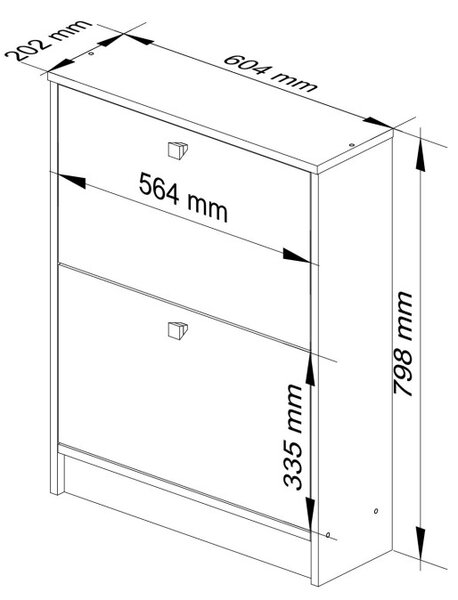 Ak furniture Botník Marienne 60 cm wenge
