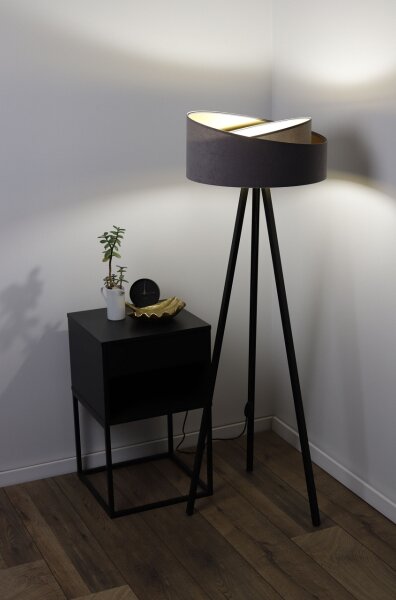 Stojacia lampa GALAXY 1xE27/60W/230V šedá/krémová/wenge
