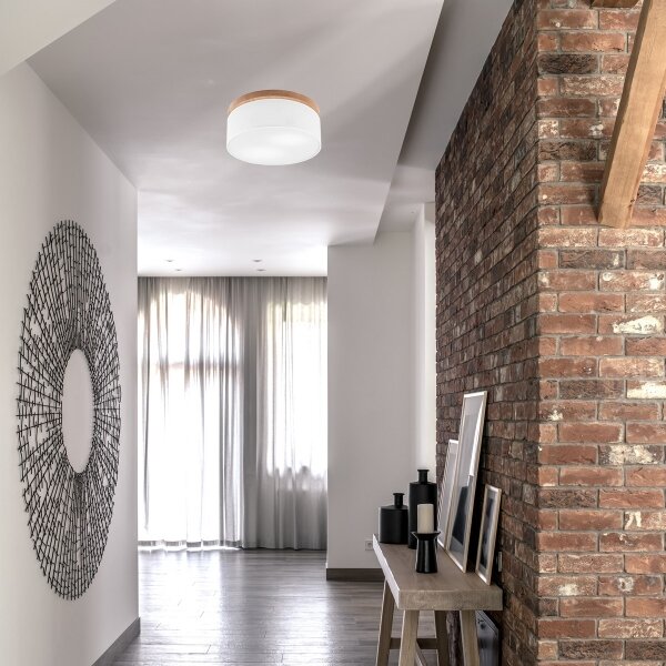 Brilagi - LED Stropné svietidlo BELLADONNA 2xE27/15W/230V pr. 40 cm biela/dub