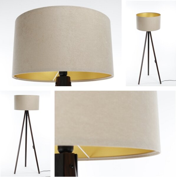 Stojacia lampa STANDART 1xE27/60W/230V béžová/wenge
